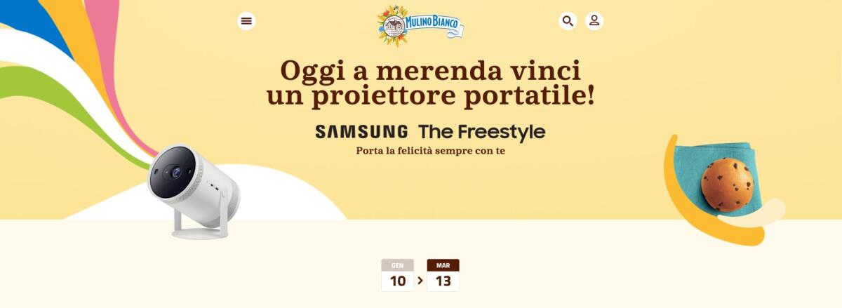 Concorso Mulino Bianco: vinci proiettore Samsung | Come Partecipare - 