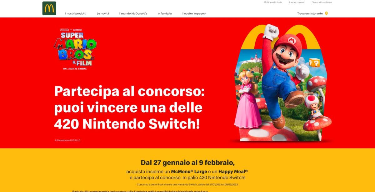 Concorso McDonald’s: vinci Nintendo Switch | Come Partecipare - 