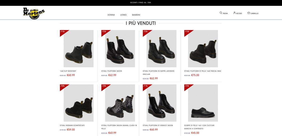 Dottormartensit-outlet.com è un sito affidabile o una truffa? - 