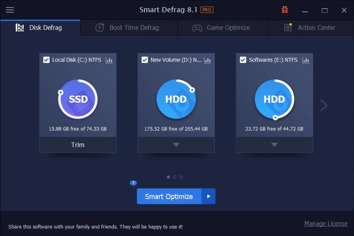 Scarica Iobit Smart Defrag 8.3 Pro GRATIS per sempre | PC Windows - 
