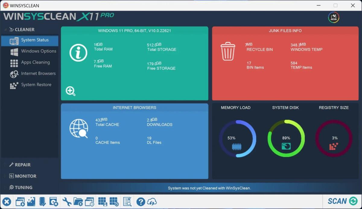 Scarica WinSysClean X11 PRO GRATIS per sempre | PC Windows - 