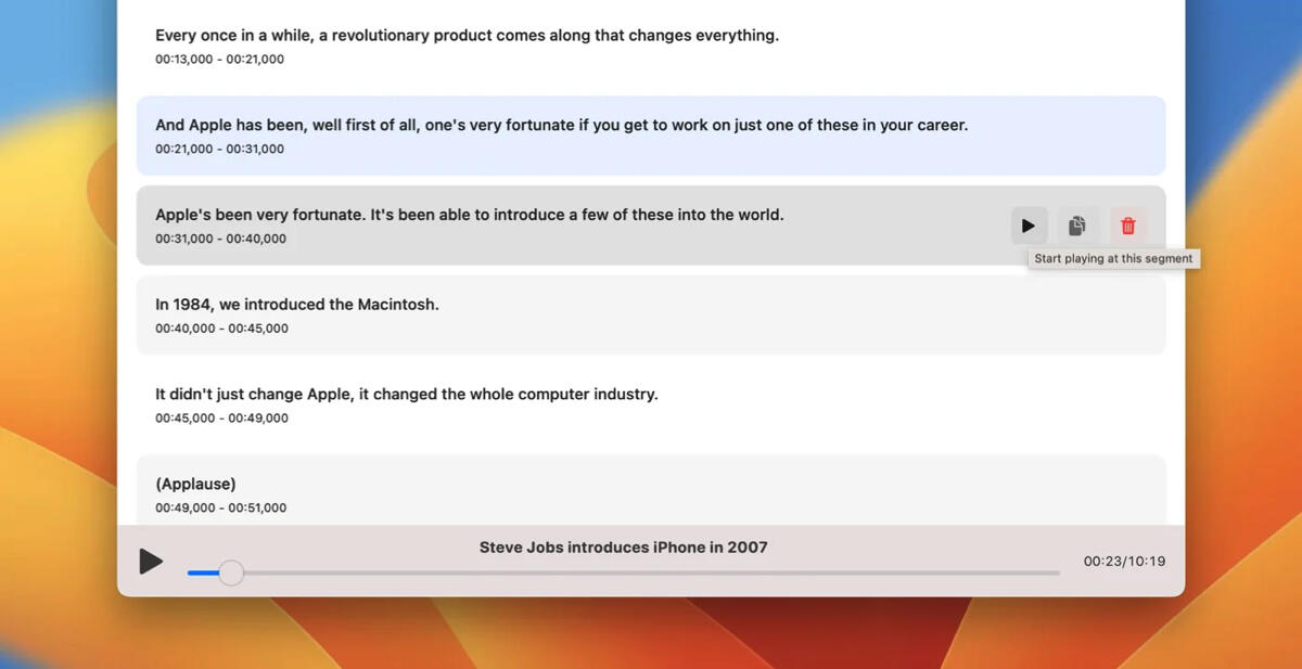 Trascrivere audio in testo con MacWhisper per macOS - 