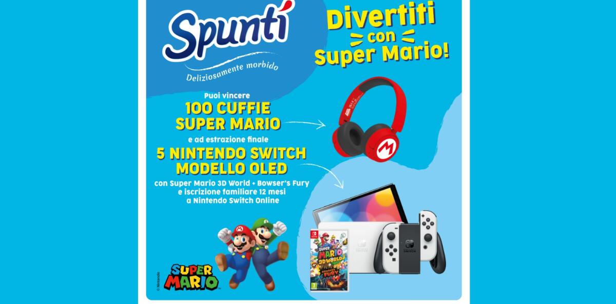 Concorso Spuntì: vinci cuffie e Nintendo Switch OLED | Come Partecipare - 