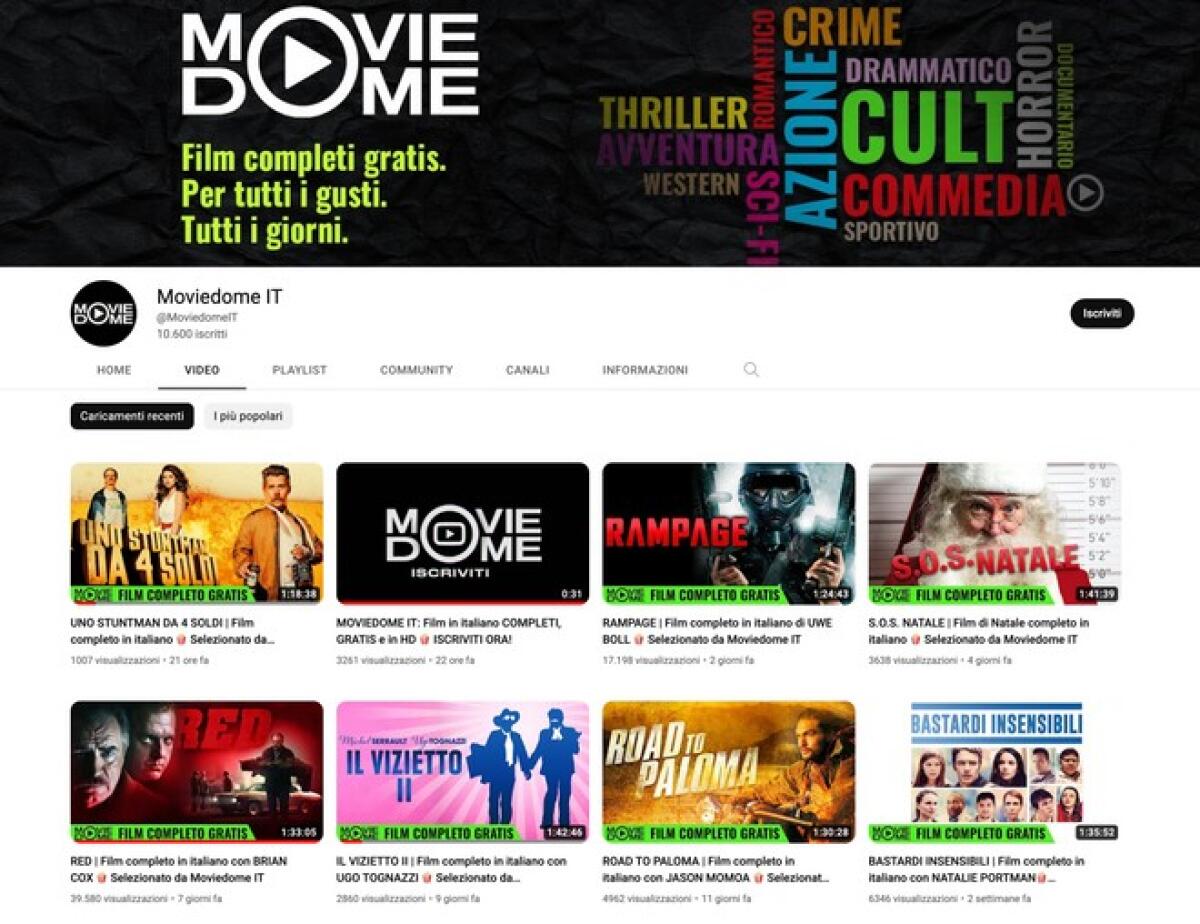 YouTube Film in Italiano Gratis Completi su Moviedome IT - 