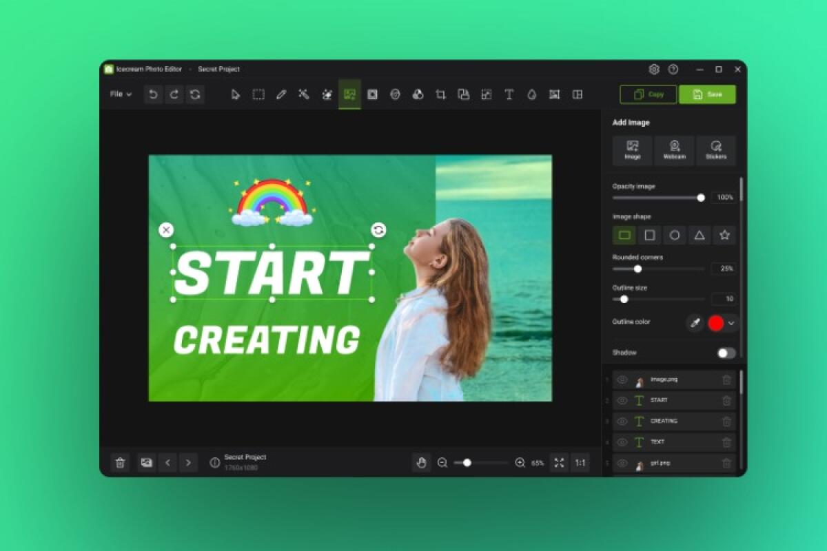 Icecream Photo Editor: modificare le foto GRATIS su PC Windows - 