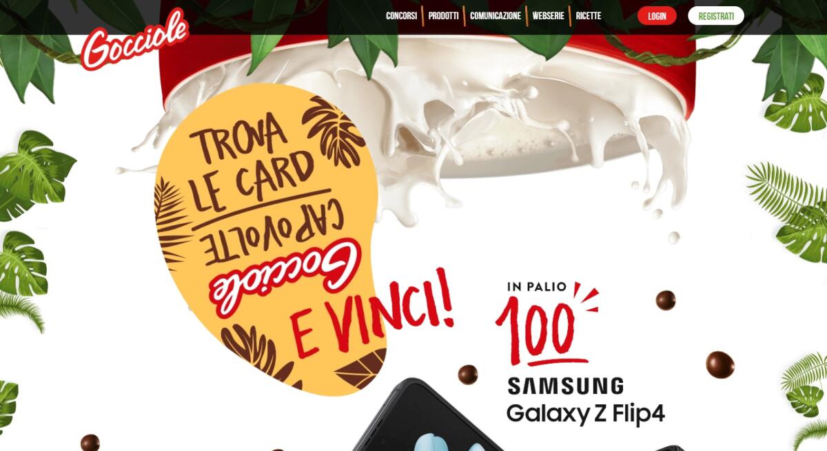 Concorso Gocciole: vinci  100 Galaxy Z Flip4 | Come Partecipare - 