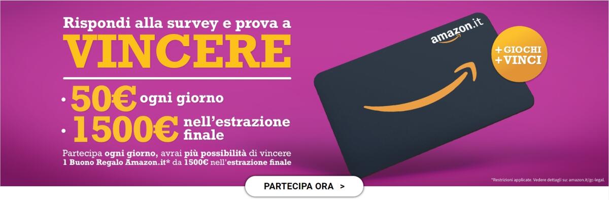 Concorso P&G: vinci buoni Amazon da 50 euro ogni giorno | Come Partecipare - 