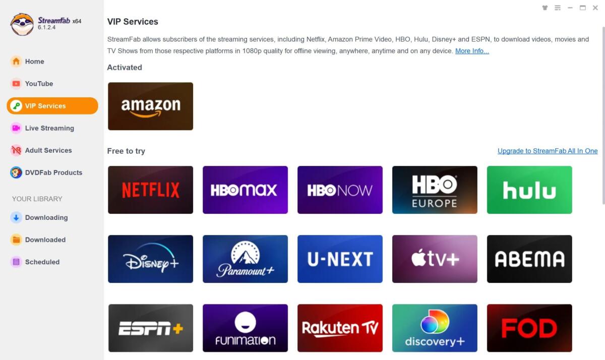 Scarica StreamFab Amazon Downloader GRATIS per 1 anno | PC Windows - 