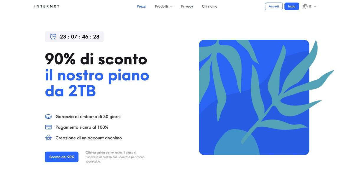 Come avere 2TB di spazio cloud a 10 euro con Internxt - 