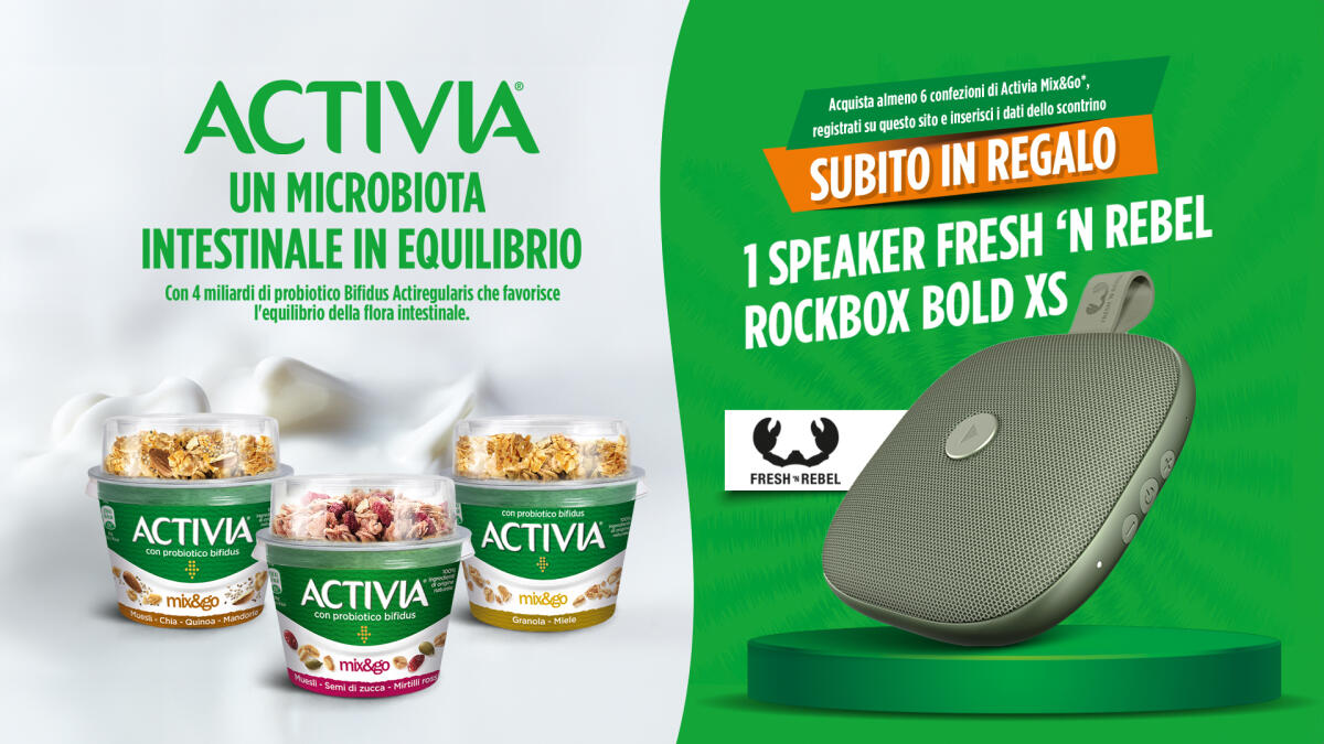 Concorso Activia: vinci 1 speaker Fresh ‘N Rebel | Premio Certo - 