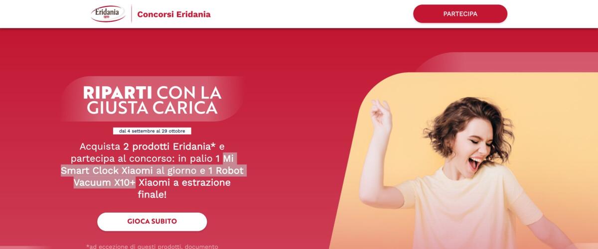 Concorso Eridania: vinci orologio e aspirapolvere Xiaomi | Come Partecipare - 