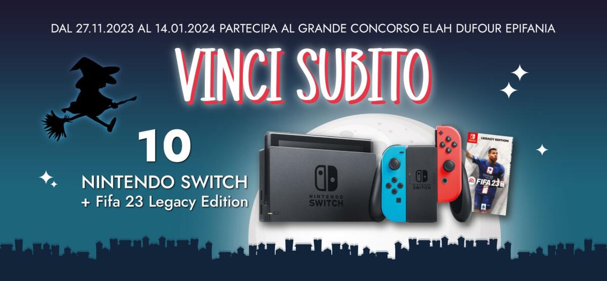 Concorso Elah Dufour: vinci 10 Nintento Switch | Come Partecipare - 