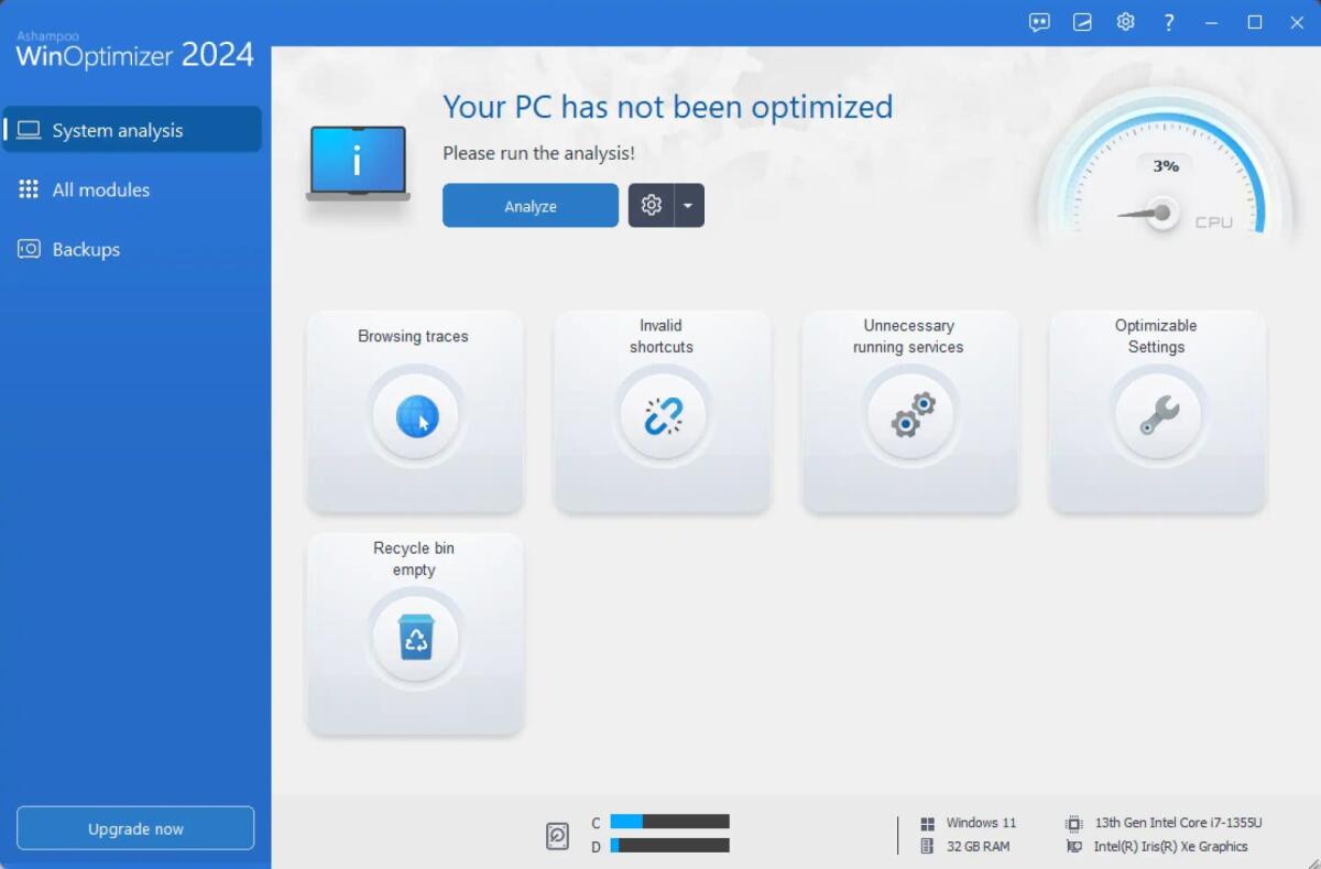 Scarica Ashampoo Win­Optimizer 2024 GRATIS per sempre | PC Windows - 