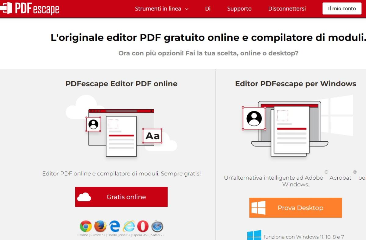 Modifica PDF Gratis online con PDF Escape, tra i migliori - 