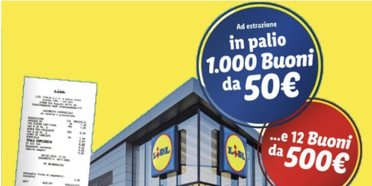 Concorso Lidl: vinci buoni spesa da 50€ e 500€ | Come Partecipare - 