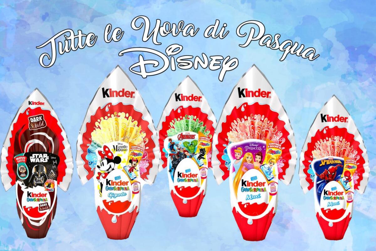 Sorprese e peso Uova di Pasqua Kinder 2024 - ELENCO - 