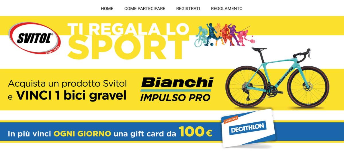 Concorso Svitol: vinci carte Decathlon e bici Bianchi | Come Partecipare - 