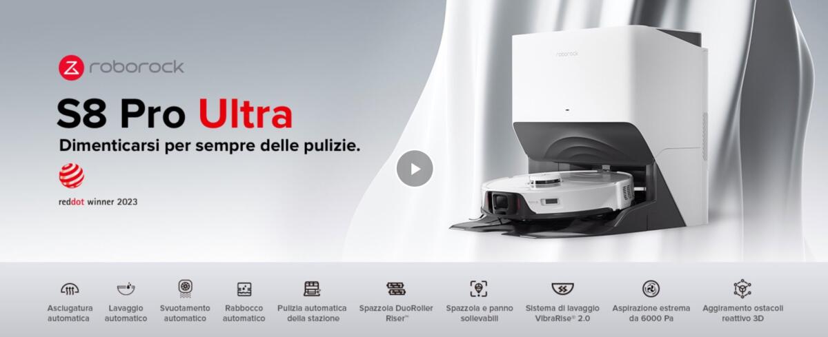 Roborock S8 Pro Ultra Robot Aspirapolvere Offerta SCONTO Amazon - 