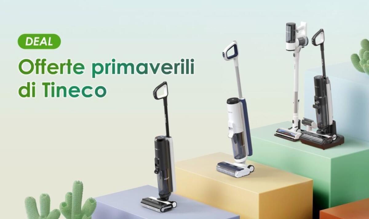 Tineco sconta aspirapolvere e lavapavimenti tra Aprile e Maggio - 