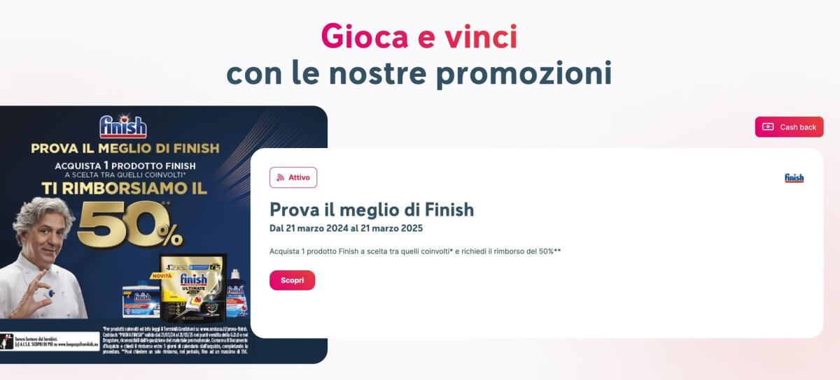 Cashback Finish: Ottieni Rimborso 15 euro | ECCO COME - 