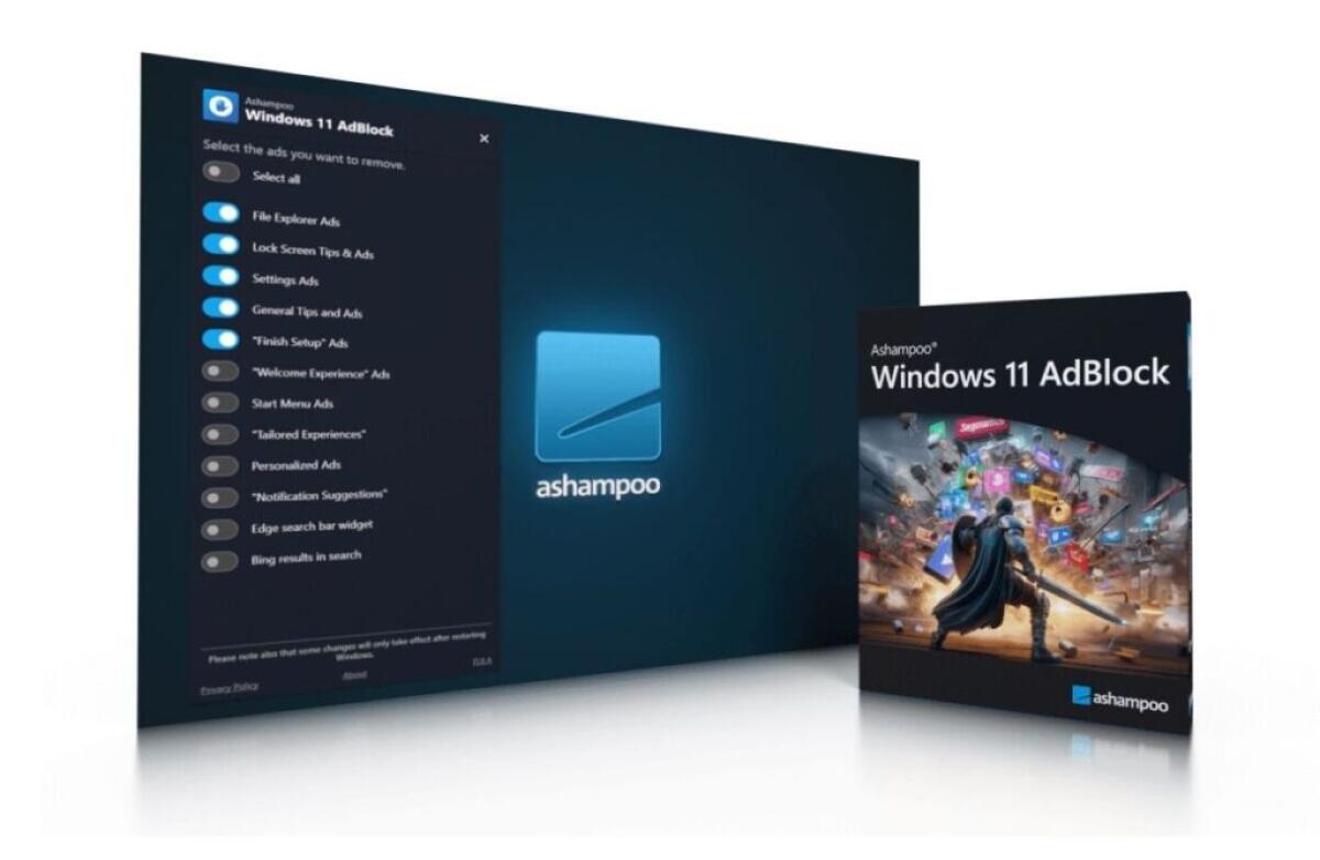Blocca le pubblicità di Windows 11 con Ashampoo Windows 11 AdBlock - 