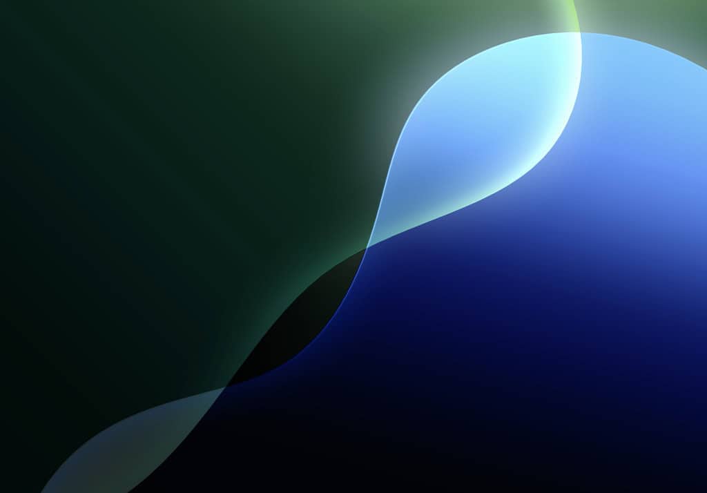 iPadOS 18 Green Landscape Dark