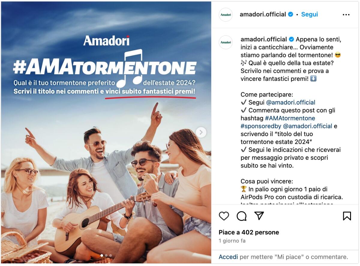 Concorso Amadori: vinci AirPods Pro | Come Partecipare - 