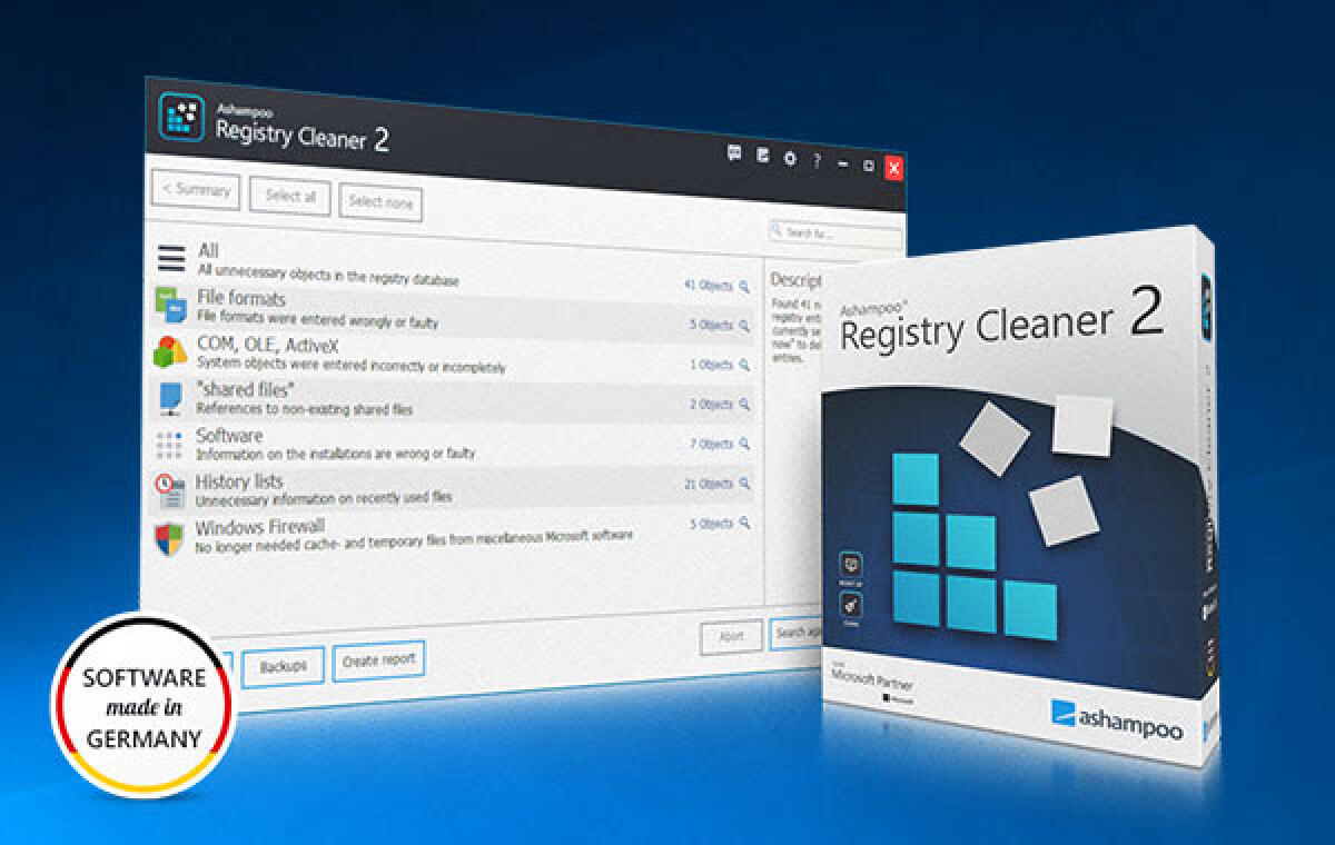 Scarica Ashampoo Registry Cleaner 2 GRATIS per sempre | PC Windows - 