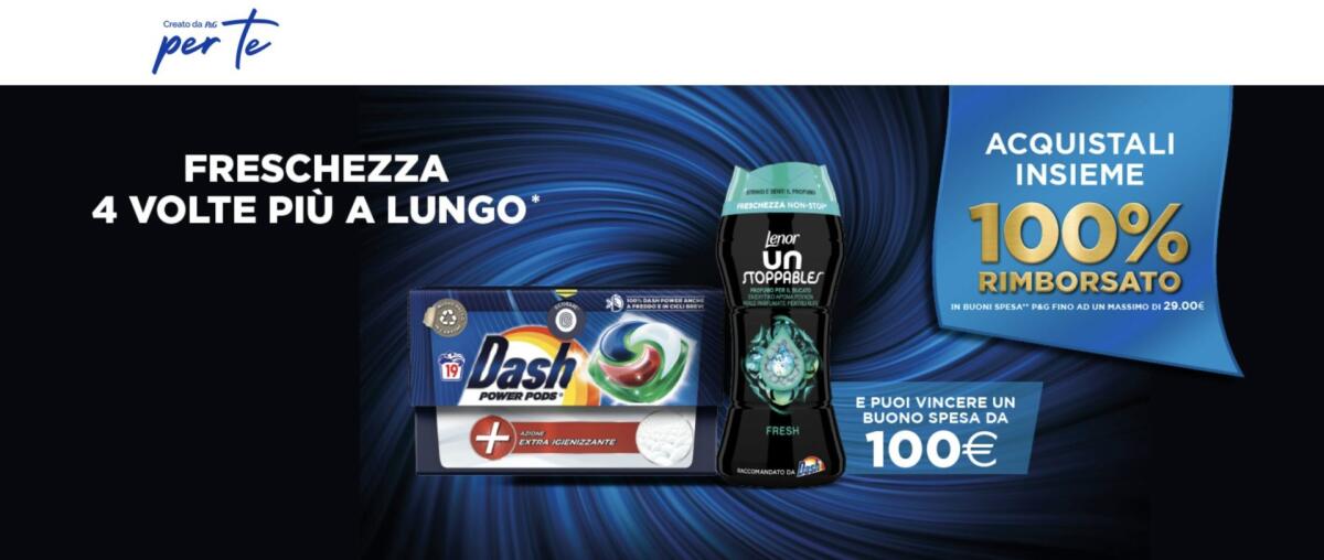 Cashback Dash e Lenor: Ottieni Rimborso 29 euro | ECCO COME - 