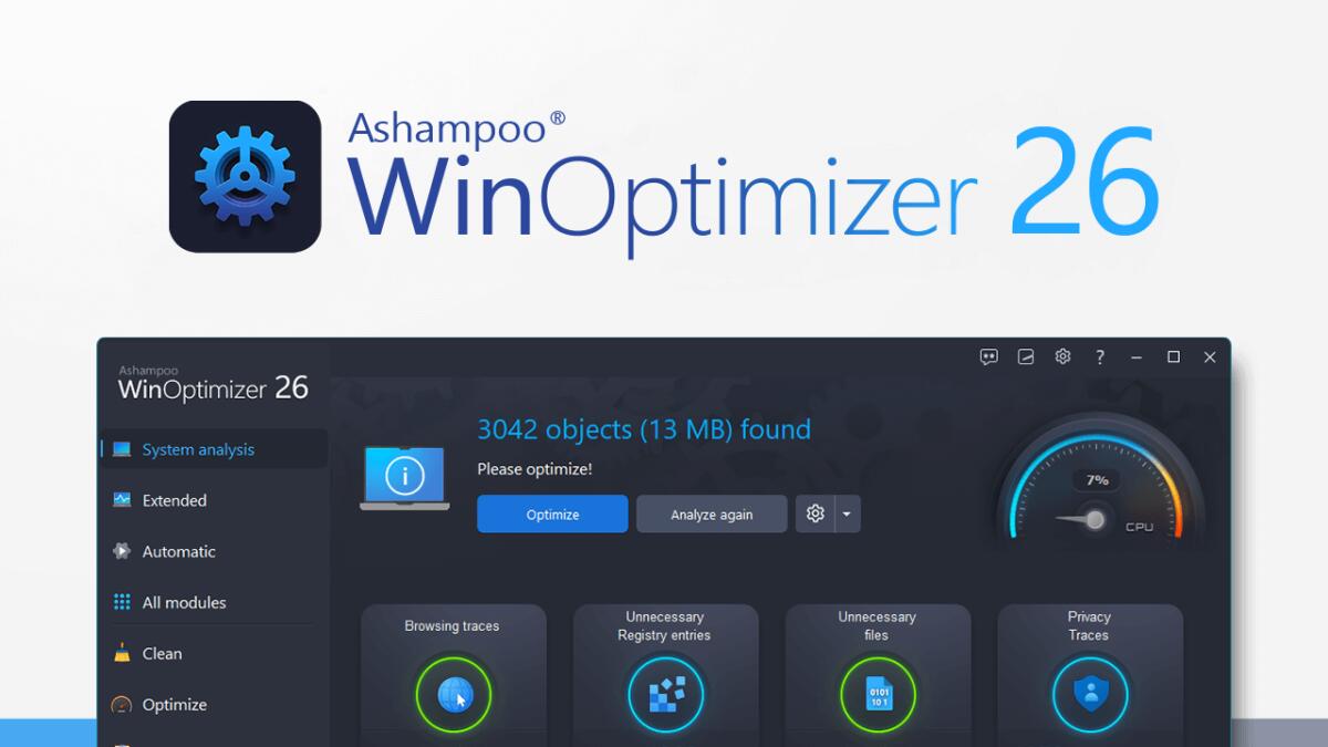 Scarica Ashampoo WinOptimizer 26 GRATIS per sempre | PC Windows - 
