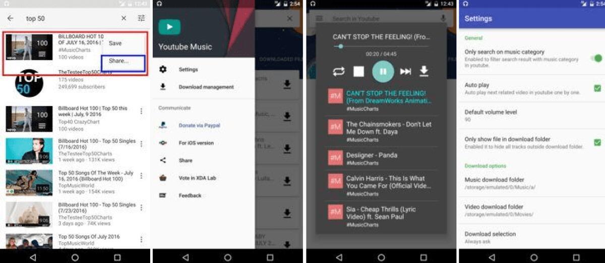 YouTube Android Background con YMusic - 