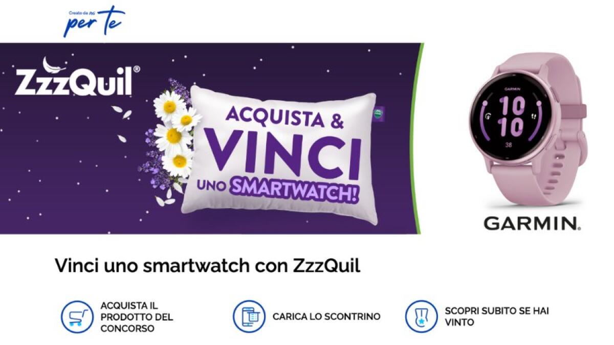 Nuovo Concorso ZzzQuil: vinci Smartwatch Garmin - 