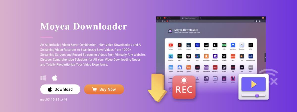 Moyea Downloader: scarica video da Amazon Prime, Netflix, Disney+ - 