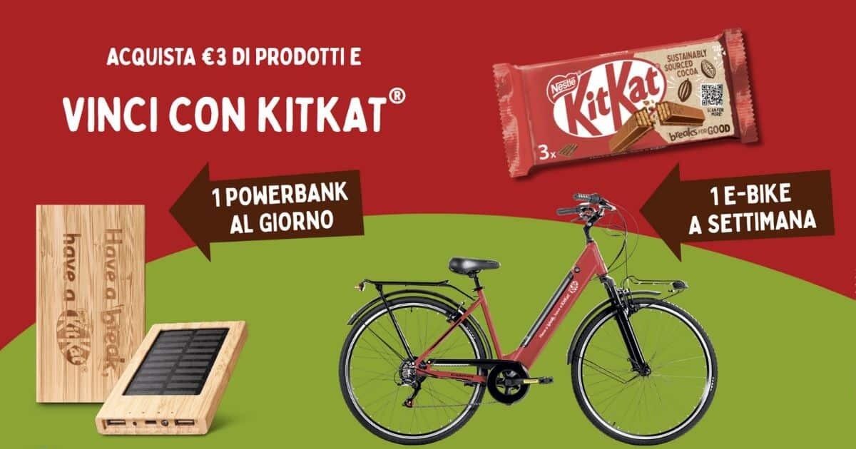 Nuovo Concorso KitKat: vinci powerbank ed e-bike - 