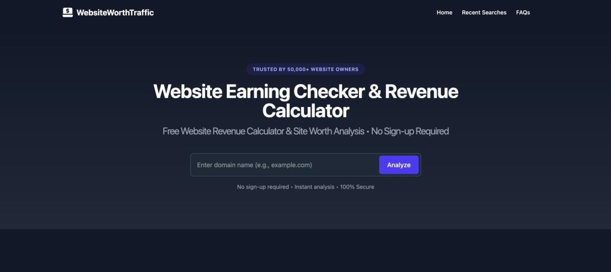 Scopri quanti soldi guadagna un sito web con questo sito gratuito - 