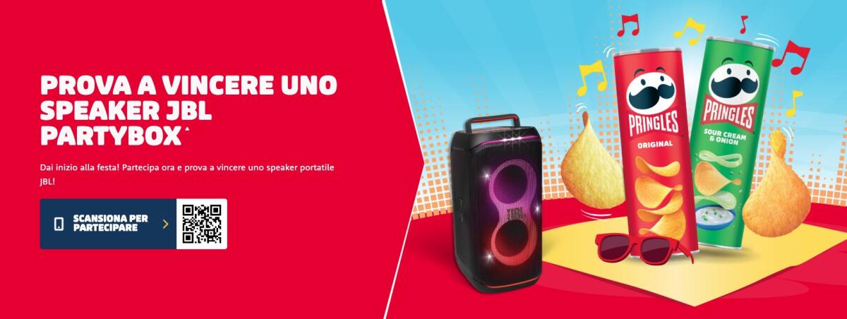Nuovo Concorso Pringles: vinci tantissimi speaker JBL - 
