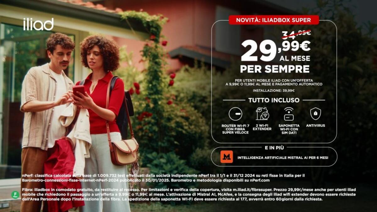 Fibra Iliadbox Super: La Rivoluzione è Qui! 5 Gbps, Wi-Fi 7, AI e Tutti i Servizi che Vuoi! - 