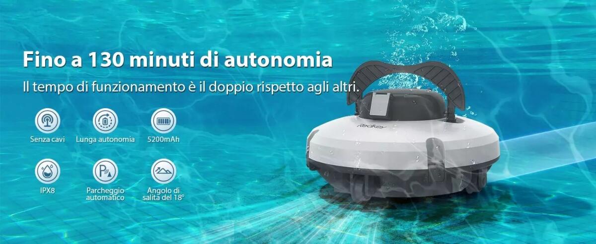 Rivoluziona la Pulizia della Piscina: Il Robot Redkey S100 Ti Cambierà l'Estate! - 