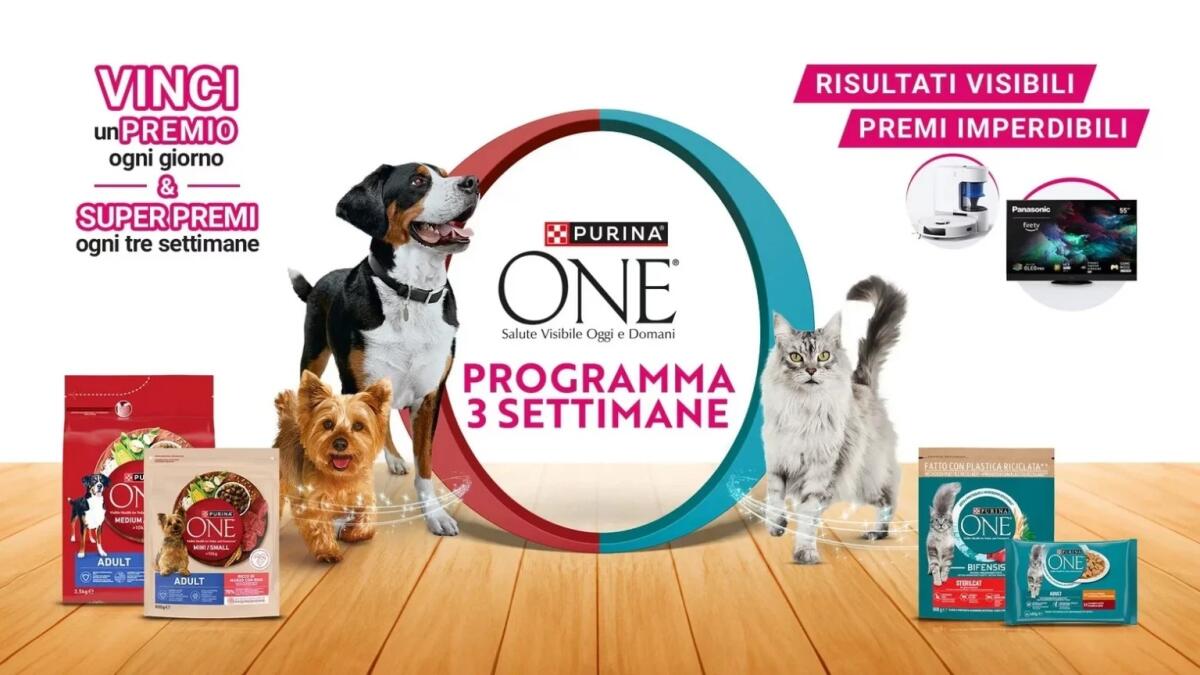 Nuovo Concorso Purina One: vinci robot aspirapolvere e TV - 