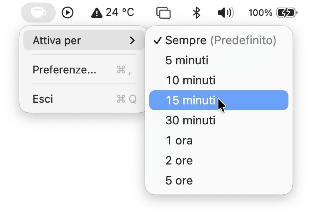 KeepingYouAwake: l'app che blocca lo standby del Mac e salva la batteria - 