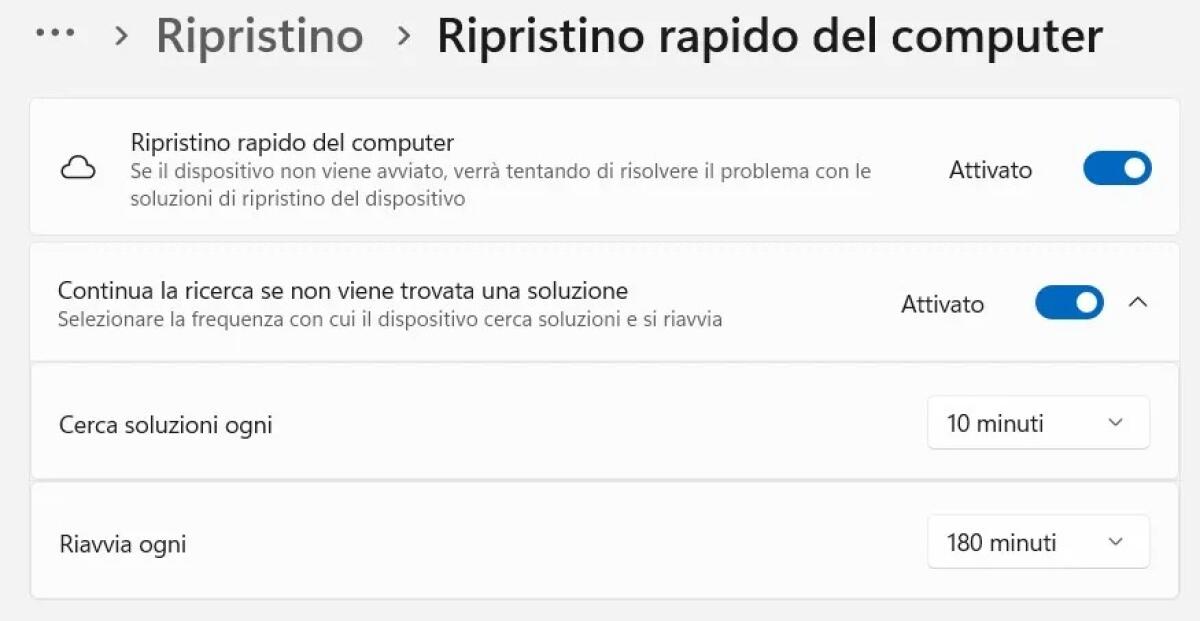 Arriva il Ripristino rapido del computer Windows 11: fa tutto da solo, al posto tuo - 