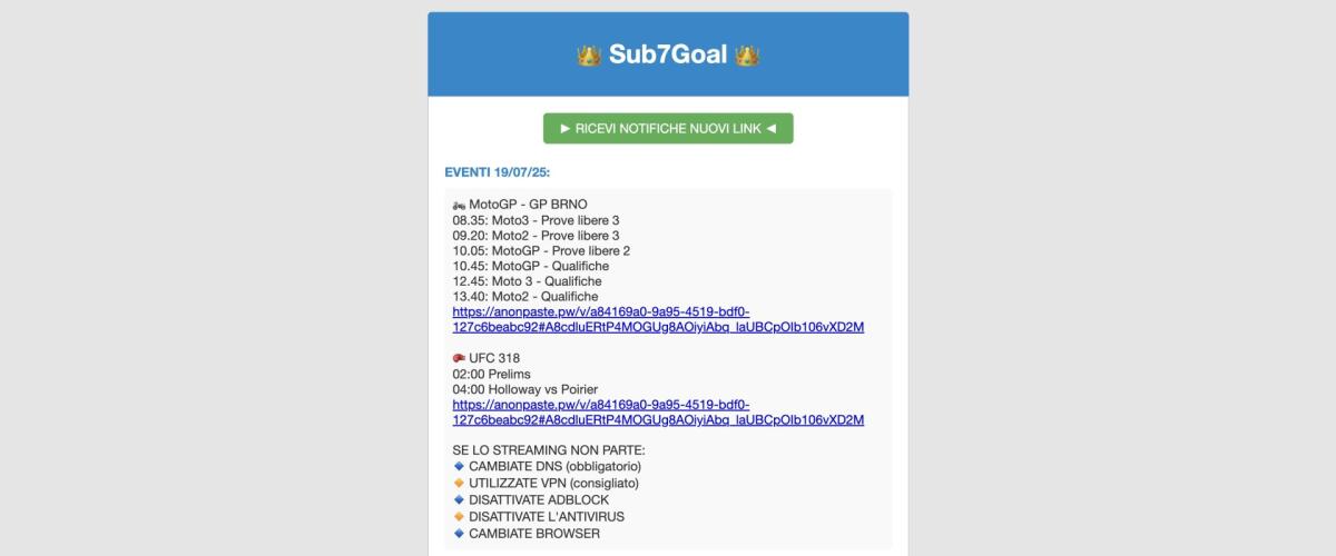 Sub7goal.site sotto la lente: è sicuro o rischioso? - 