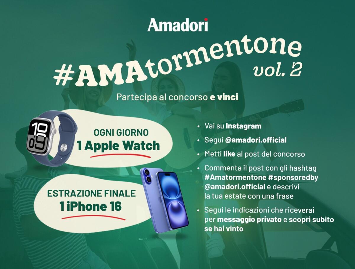 Nuovo Concorso Amadori: vinci Apple Watch e iPhone 16 - 