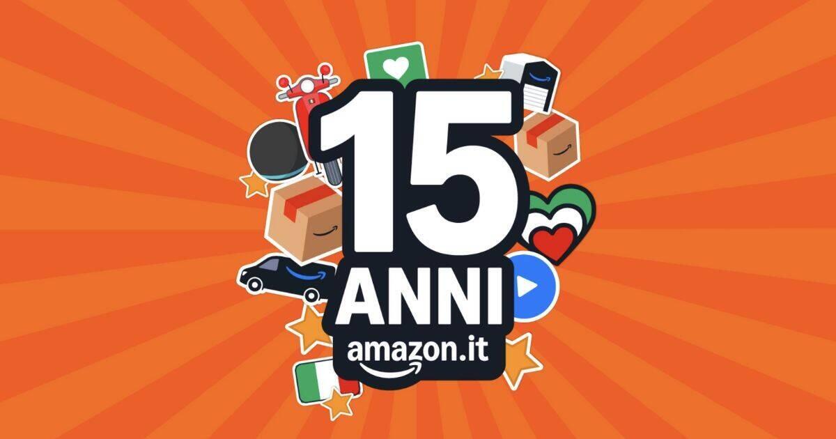 Amazon compie 15 anni e ti premia: 3 giorni di sconti e un concorso speciale - 