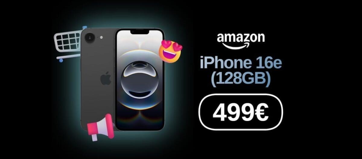 Lo smartphone Apple iPhone 16e è in SUPER OFFERTA SCONTO al MINIMO su Amazon - 