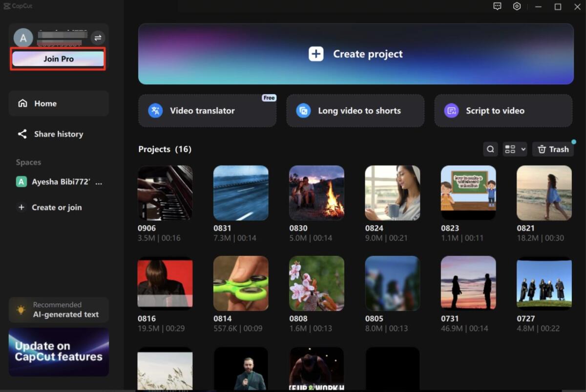 Abbonamento CapCut Pro Offerta Scontato a 6 euro al mese - 