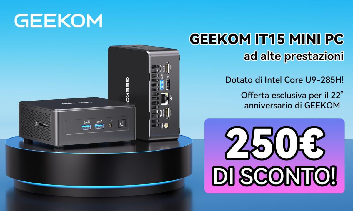 GEEKOM festeggia il 22° anniversario con un’offerta shock su questo Mini PC - 