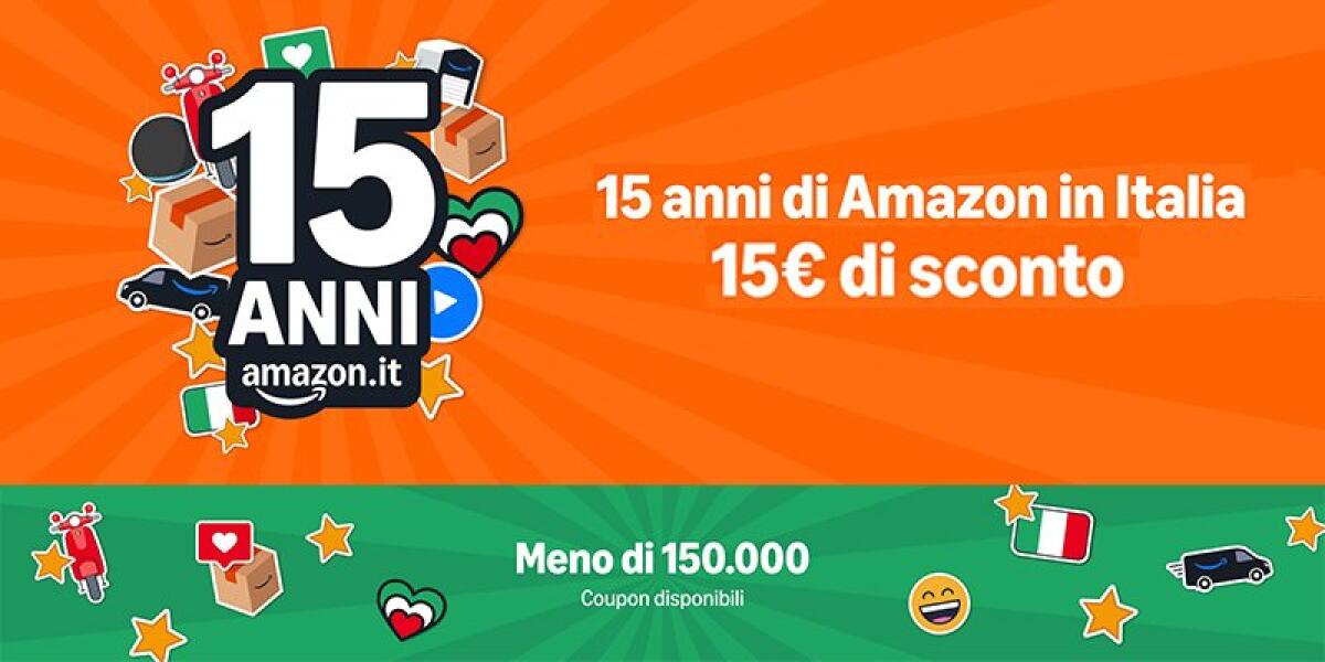 Spendi almeno 75 euro su Amazon e ottieni subito uno sconto di 15 euro - 