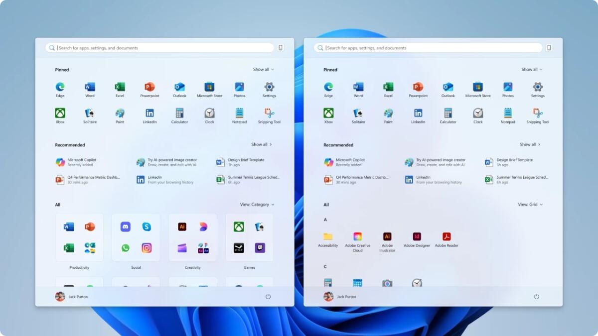 Nuovo menu Start Windows 11: come attivarlo subito e tutte le novità da conoscere - 