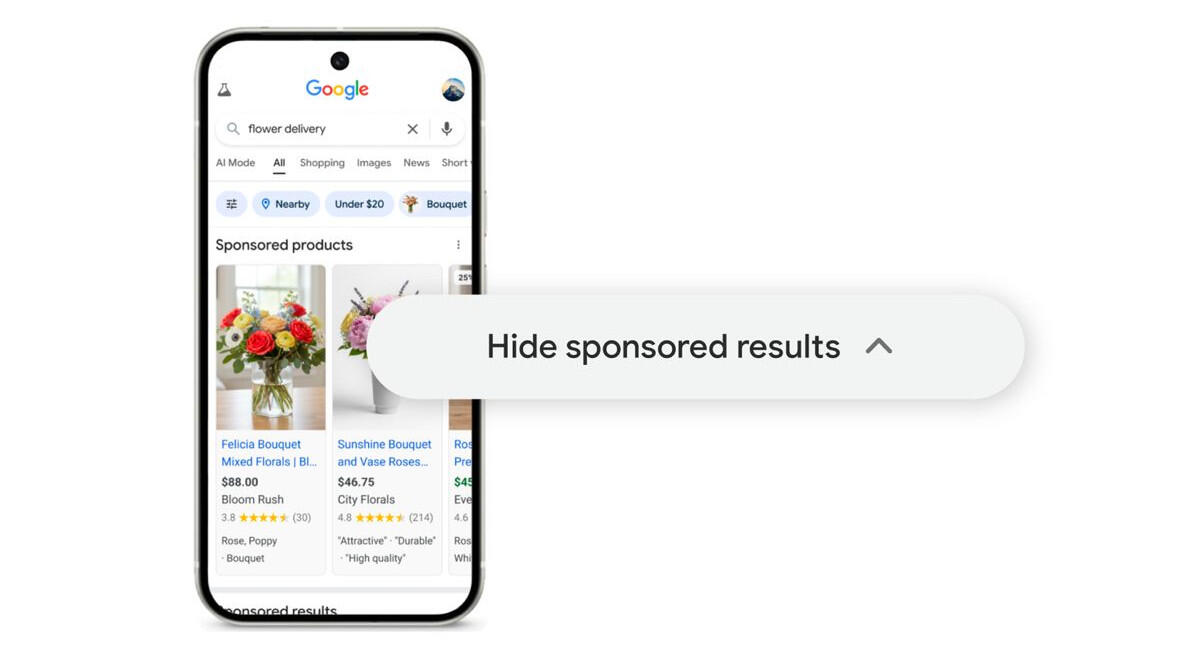 Rivoluzione Google: Finalmente Puoi Nascondere le Ricerche Sponsorizzate con un Clic! (Ma C'è un Trucco) - 
